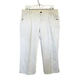 Living Planet Capri Jeans 14 Tan Beige Denim Cotton Spandex Blend